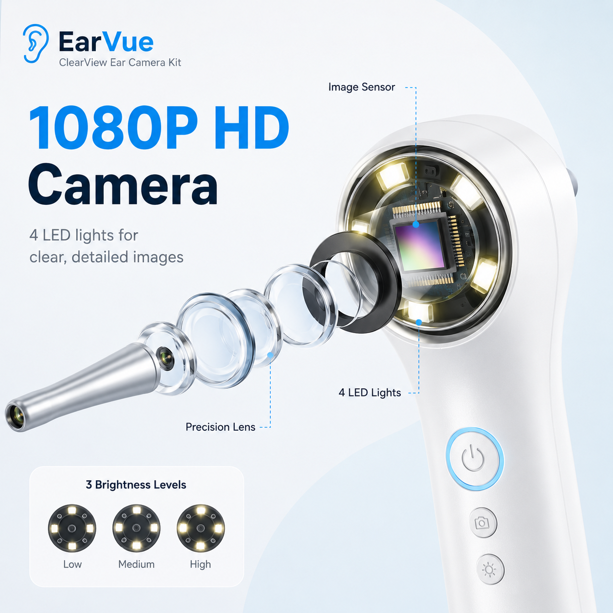 1080P HD Camera with 4 LED Lights
