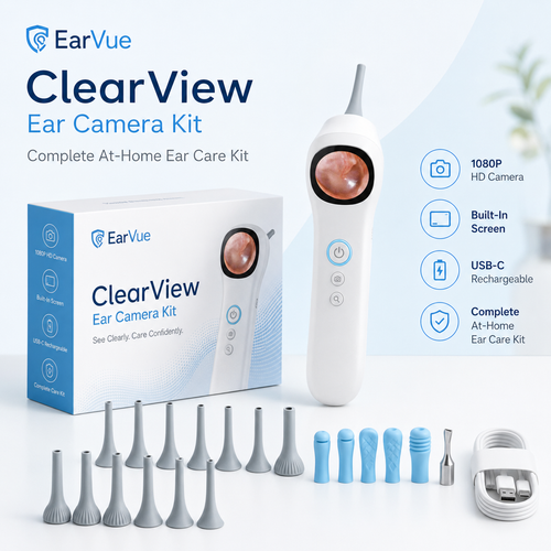 EarVue ClearView Ear Camera Kit — Complete at-home ear care kit